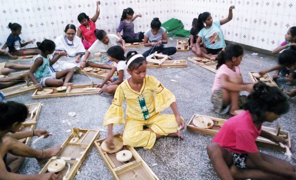 • Spinning of charkha is a harbinger of psychological and emotional well-being