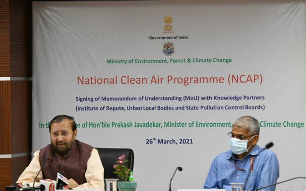 राष्ट्रीय स्वच्छ वायु कार्यक्रम (एनसीएपी) के अंतर्गत 132 शहरों में नियोजित कार्यों को समयबद्ध तरीके से पूरा करने के लिए एमओयू पर हस्ताक्षर किए गए
